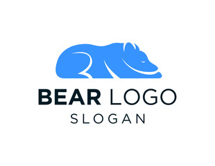 The logo design is about Bear and was created using the Corel Draw 2018 application with a white background.