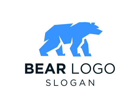 The logo design is about Bear and was created using the Corel Draw 2018 application with a white background.