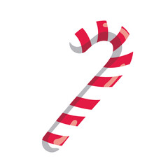 Colored christmas candy cane icon Vector