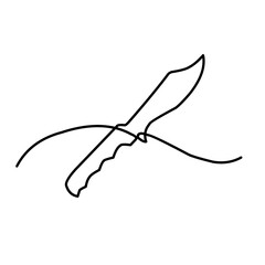 Obraz premium knife continuous line art