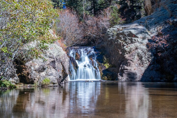 Fototapeta na wymiar The Smaller Falls at Jemez Springs Falls Overlook Trail, New Mexico
