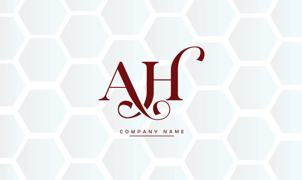 AH, HA, A, H Abstract Letters Logo Monogram