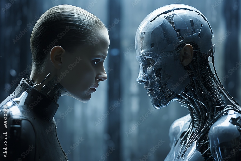 Poster human vs. robot. unveiling the power of artificial intelligence in societal interaction