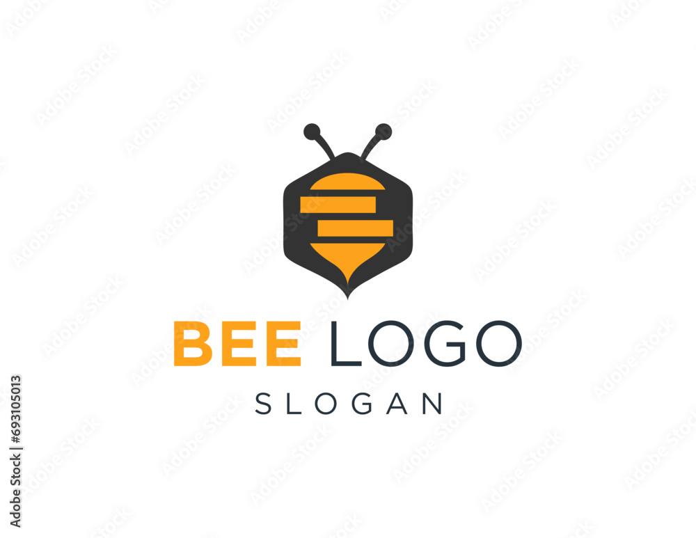 Poster the logo design is about bee and was created using the corel draw 2018 application with a white back