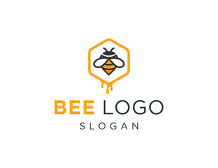 The logo design is about Bee and was created using the Corel Draw 2018 application with a white background.