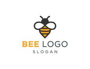 Fototapeta premium The logo design is about Bee and was created using the Corel Draw 2018 application with a white background.