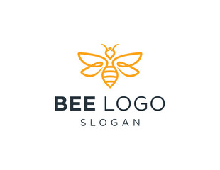 The logo design is about Bee and was created using the Corel Draw 2018 application with a white background.