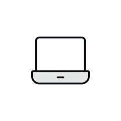 laptop icon design with white background stock illustration