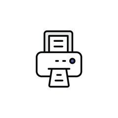 Printer icon design with white background stock illustration