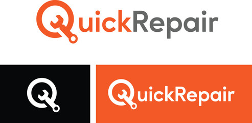 quick repair logo design auto logo