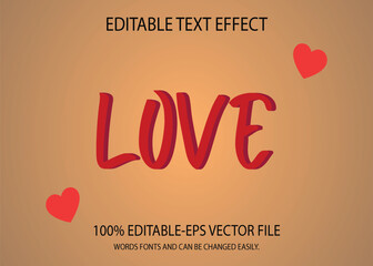 Love 3D Text Effect.headline, logo and business brand