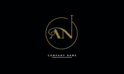 AN, NA, A, N Abstract Letters Logo Monogram