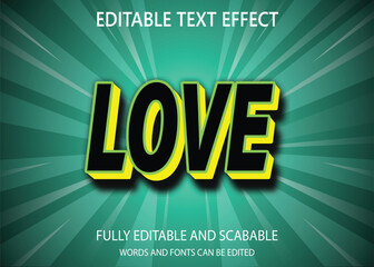 Love 3D Text Effect.headline, logo and business brand