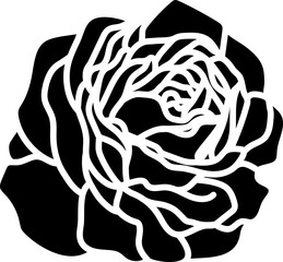 Flat Valentine Rose.