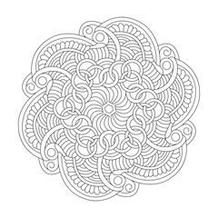 Adult Enchanted garden coloring book mandala design vector file