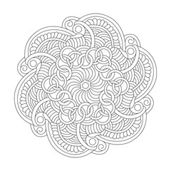 Adult Enchanted garden coloring book mandala design vector file