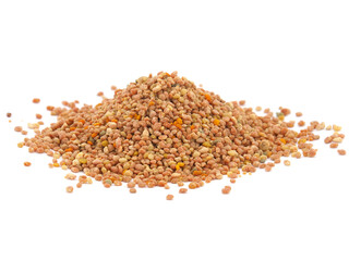 Raw pollen isolated on white, bee pollen