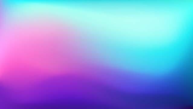 Colorful gradient blue teal pink purple background. Bright Blurred backdrop with place for text. Vector illustration for your graphic design, banner, poster, wallpapers, theme or website