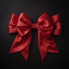 Naklejka premium Shiny red satin ribbon