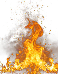 Stunning realistic fire flames PNG images on a transparent background, perfect for dynamic graphic designs and visual effects - 693113461