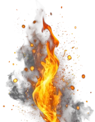  Stunning realistic fire flames PNG images on a transparent background, perfect for dynamic graphic designs and visual effects © DigitalGenetics