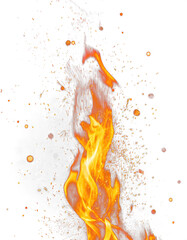 Fototapeta premium Stunning realistic fire flames PNG images on a transparent background, perfect for dynamic graphic designs and visual effects