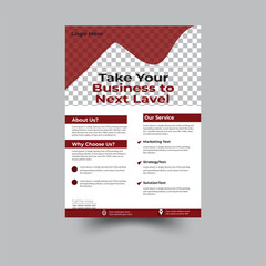 Naklejka na ściany i meble Business Flyer Corporate Flyer, template modern design and , Geometric shape flyer in A4Vector