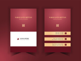 Stylish CMYK Color Luxury Vector Business Card Template