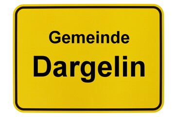Illustration eines Ortsschildes der Gemeinde in Mecklenburg-Vorpommern