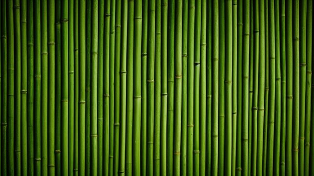 Horizontal green bamboo background texture