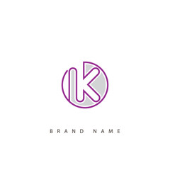 Letter K logo icon design template elements