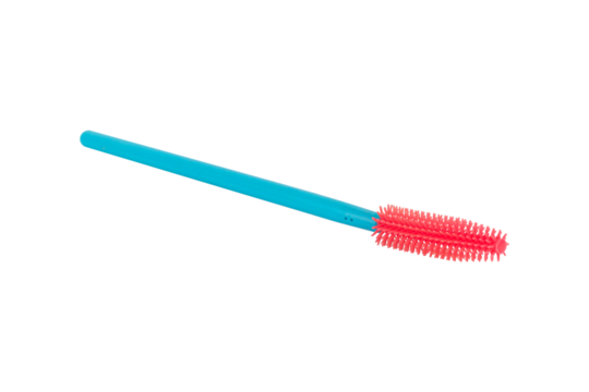 Silicone eyelash extension brush isolated from background