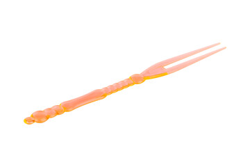 skewer for appetizer, plastic skewer for canapes isolated from background