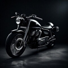motorcycle on black