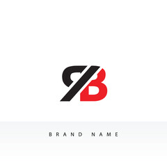 PB BP P B abstract vector logo monogram template