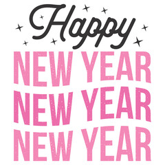 Pink New Year Quote Sublimation Design