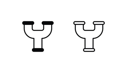 Pipe icon design with white background stock illustration