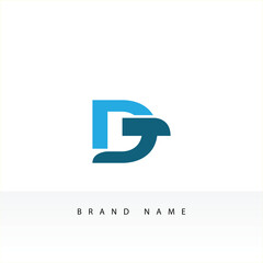 DT logo design. Initial letter DT logo design. DT logo monogram design vector template.