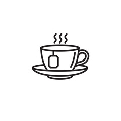 Original vector illustration. The icon of a cup of hot tea.