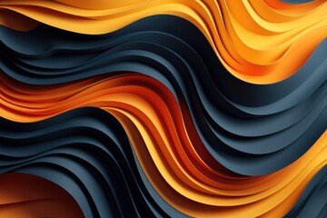 Wavy creative wavy pattern in pastel orange and blue paper.