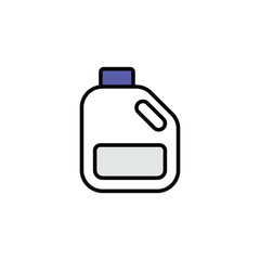 Bottle icon design with white background stock illustration