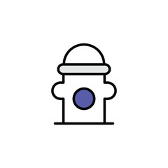 Fire Hydrant icon design with white background stock illustration