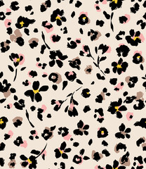 Flowers patterns. Seamless floral backdrop.