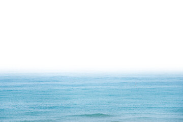 Blue sea water panorama for your design in PNG isolated on transparent background - obrazy, fototapety, plakaty