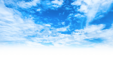 Sky and clouds background for your design in PNG isolated on transparent background