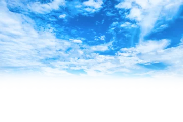 Selbstklebende Fototapeten Sky and clouds background for your design in PNG isolated on transparent background © Pavlo Vakhrushev