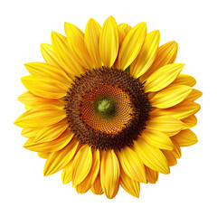 Sunflower isolated on transparent background