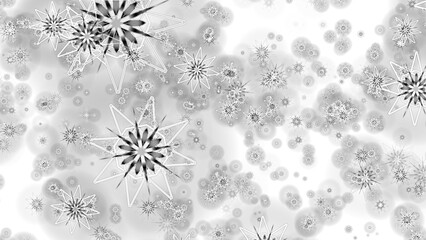 Christmas Particles, snow, stars, snowflakes Shimmering Glittering with Bokeh.