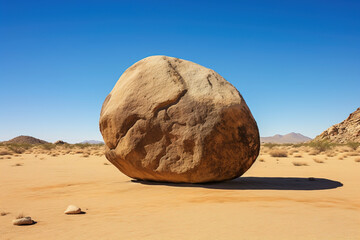 rock in the desert. Generative Ai