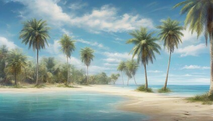 Fototapeta na wymiar _Panoramic_view_of_the_paradise_lagoon_tr